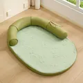 Erfrischendes grünes Katzenbett im Bambus-Design mit kühlender Matte für kleine Hunde - S (50*40cm) / Bambus-Armlehnen-Nest