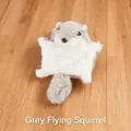 Cute plush flying squirrel cat toy in grey and white color with soft furry texture - Flying Squirrel / Gray