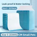 Pack of 20 disposable absorbent size S pet training pads for puppies and small dogs - Trial Size Small (20 Sheets)