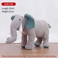 Giocattolo cigolante per cani a forma di elefante in pile ananas grigio e blu, 32x21cm - Elefante / 1 Pezzo