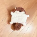Soft plush flying squirrel cat toy with crinkle paper in brown color variant - Flying Squirrel / Brown