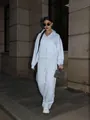 Light blue two-piece tracksuit set with zip-up hoodie and wide-leg sweatpants - S / Top And Bottom / Sky Blue