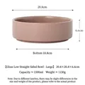 Grande ciotola in ceramica rosa lucida per animali, capacità 1500ml, diametro 20,8cm - Taglia L / Marrone Caffè Lucido