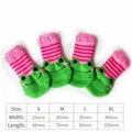 Chaussettes antidérapantes en tricot pour petits chiens et chats motif grenouille mignon - S / Grenouille