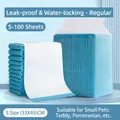 Premium absorbent disposable pet training pads size S 33x45cm pack of 100 pieces - Regular Small (100 Sheets)