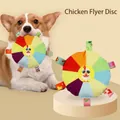 Frisbee in peluche per cani con squittio e design a forma di pollo per addestramento - Stile Pulcino