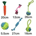Durable cotton rope dog chew toys in various shapes with specific length measurements. - Super Value Collection / 20cm; 12cm; 35cm; 5.5cm; 27cm; 16cm