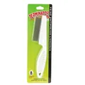Professional white nit comb with fine stainless steel teeth for effective head lice removal - Style 3 / White