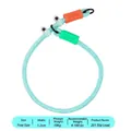 Guinzaglio regolabile in corda P turchese per cani medi e grandi, 1,2 cm - Guinzaglio con Collare a Scorrimento / Larghezza 1.2cm / Ciano