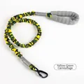 Elastic bungee dog leash with shock absorbing design in yellow and green camouflage - Yellow Green Camouflage