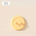 Premium yellow silicone lid for cat food cans to keep wet food fresh and sealed. - Dinosaur Can Lid / Yellow