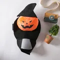 Detailansicht des kreativen Kürbis-Halloween-Kostüms für kleine Haustiere - L / Kürbisreiter / Kürbis Geist