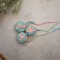 Pelotas de lana de felpa de colores para gatos con colas para morder - Color 5