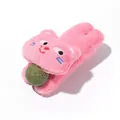 Niedliches rosa Plüsch-Katzenspielzeug mit natürlicher Katzenminze für Welpen zum Kauen und Toben - Rosa