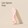 Multi-functional pink silicone pet food can spoon and scraper tool for cats and dogs - Dinosaur Can Spoon / Pink