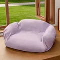 Housse de lit pour animaux lavable à pois violets pour chiens de petite à moyenne taille - Violet à Pois