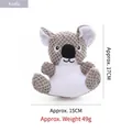 Jouet interactif en peluche koala gris pour chien avec couineur et tissu texturé dentaire - Koala Gris