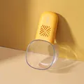 Yellow pet food scoop with clear scale and desiccant compartment for dog and cat food. - Standard Type / Yellow
