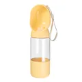 Gele draagbare hondenwaterfles met lekvrije dispenser voor buitenreizen en wandelingen - Voeren en Water Geven / Geel