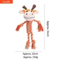 Jouet en corde girafe durable pour chien idéal pour le mâchage et l'hygiène dentaire - Girafe en Corde de Coton