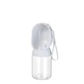 Draagbare drinkfles voor honden met lekvrije witte drinkbak en handige polsband voor buiten - Drinken 350ml / Grijs