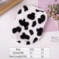 Warme Plüsch-Hundeweste mit Kuhmuster Winter Größentabelle für kleine Rassen XXS-XS - XS / Kuhmuster-Stil / Schwarz Weiß