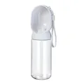Borraccia portatile per cani a prova di perdite bianca con serbatoio trasparente e cinturino - Bere 550ml / Grigio