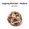 Natural wood stick ball cat toy with internal catnip ball, medium size 6.5cm diameter - Silvervine Cage Ball / M