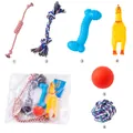 Set completo da 6 pezzi di giochi per cani con nodi di corda, pollo e palla da masticare. - Set Giocattoli Speciale per Cuccioli