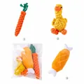 Vista dettagliata del set di 3 giocattoli da masticare per cani con carota e anatra - Anatra di Corda + Carota + Coscia di Pollo (Set da 3)