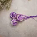 Pelotas de juguete para gatos de hilo de chenilla morado y blanco con cola larga - Color 9
