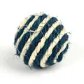 Blau-beige gestreifter Sisalseilball für Katzen, langlebiges Kratz- und Kauspielzeug - Sisal Ball