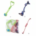 Durable cotton rope chew toy set for dogs featuring various knot designs and packaging - Hand Throw Ball Set