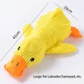 Grande giocattolo resistente di peluche giallo a forma di anatra per Labrador e Samoiedo - Taglia L / Giallo