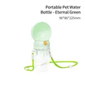 Draagbare waterfles voor honden en katten met riem, lichtgroen, maat 96x86x225mm - Met Schouderriem / Groen