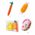 Plush dog toy 3-piece set including carrot, bone, and slipper for puppy teething - Chicken Leg Carrot Slipper 3-Piece Set