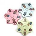 Jouet de puzzle interactif pour chien et gamelle lente en rose bleu et vert - Hexagone / Emballage en boîte / Rose