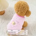 Gilet caldo in pile rosa ispessito per piccoli cuccioli e gatti in taglie XXS e XS - XS / Stile Ape / Rosa