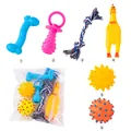 Set di 6 giocattoli per cani con pollo stridulo, corda e palline da masticare - Set Giocattoli Valore Speciale per Cani Piccoli