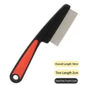 Stainless steel fine-toothed flea comb for dogs and cats with ergonomic anti-slip handle - L / Red & Black