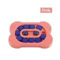 Jouet de puzzle interactif pour chien en forme d'os rose pour l'alimentation lente. - Style en forme d'os / Emballage en boîte / Rose