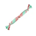 Durevole gioco per cani in corda di cotone a forma di caramella rossa e verde - Doppio Fischietto Lungo (510001) / Confezione da 31cm