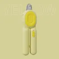 Professional yellow pet nail clipper with LED light and splash guard for cats and dogs - Color Box / Yellow