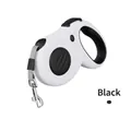 Professional 5m automatic retractable pet leash in sleek black and white design - 5 Meters / Black