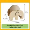 Palla tiragraffi per gatti in sisal a forma di elefante con telaio in legno durevole - Tiragraffi per Gatti Elefante