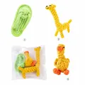 Set da 3 pezzi di giocattoli in corda per cani con forme di giraffa anatra e pantofola - Pantofola + Anatra + Giraffa (Set da 3)