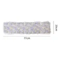 Purple floral rabbit pattern pet stroller edge mat with ruffles, 77x20cm dimensions - Magnetic Rim Pad / 77*20cm
