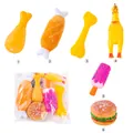 Set di 6 giocattoli per cani assortiti con pollo strillante e peluche - Set Buongustaio