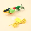 Interactive simulation bird cat toy set with elastic string and strong suction cup - Yellow