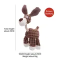 Interactive brown donkey dog plush toy with durable rope neck and squeaky molar textures - Brown Donkey